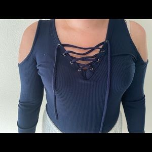 Cold shoulder long sleeve